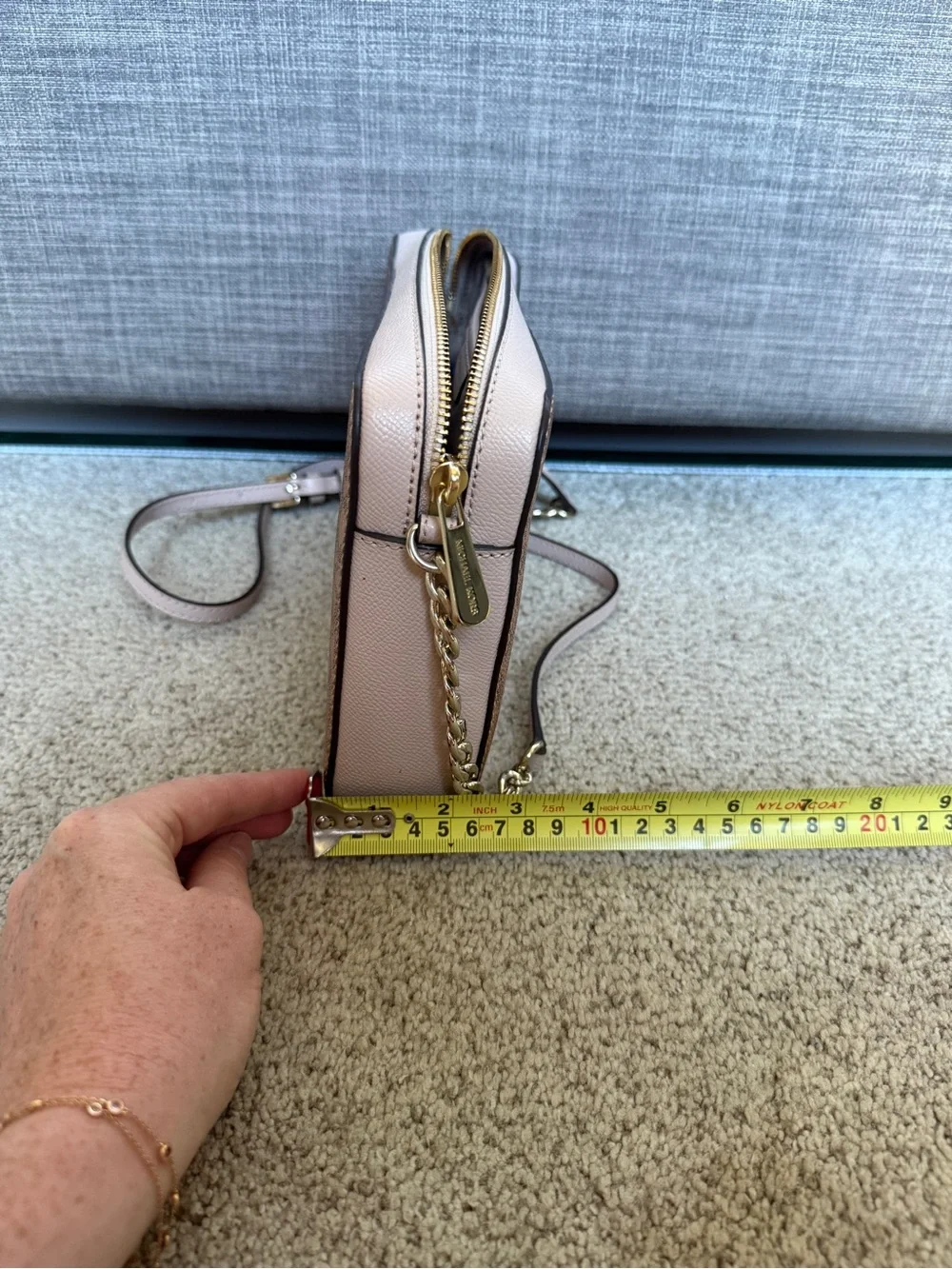 MICHAEL KORS Rose Gold Metallic Signature Crossbody